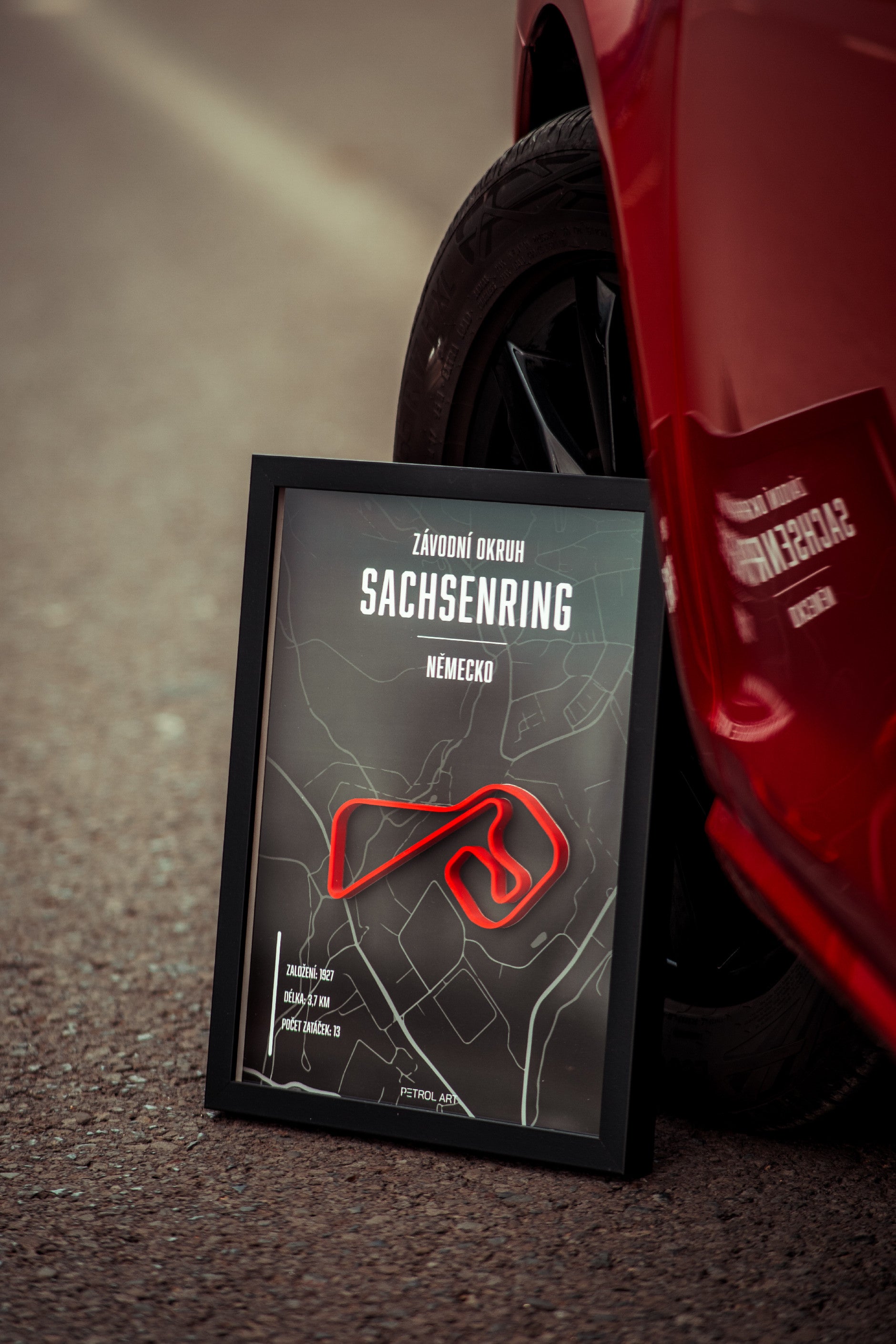 3D obraz závodní okruh Sachsenring