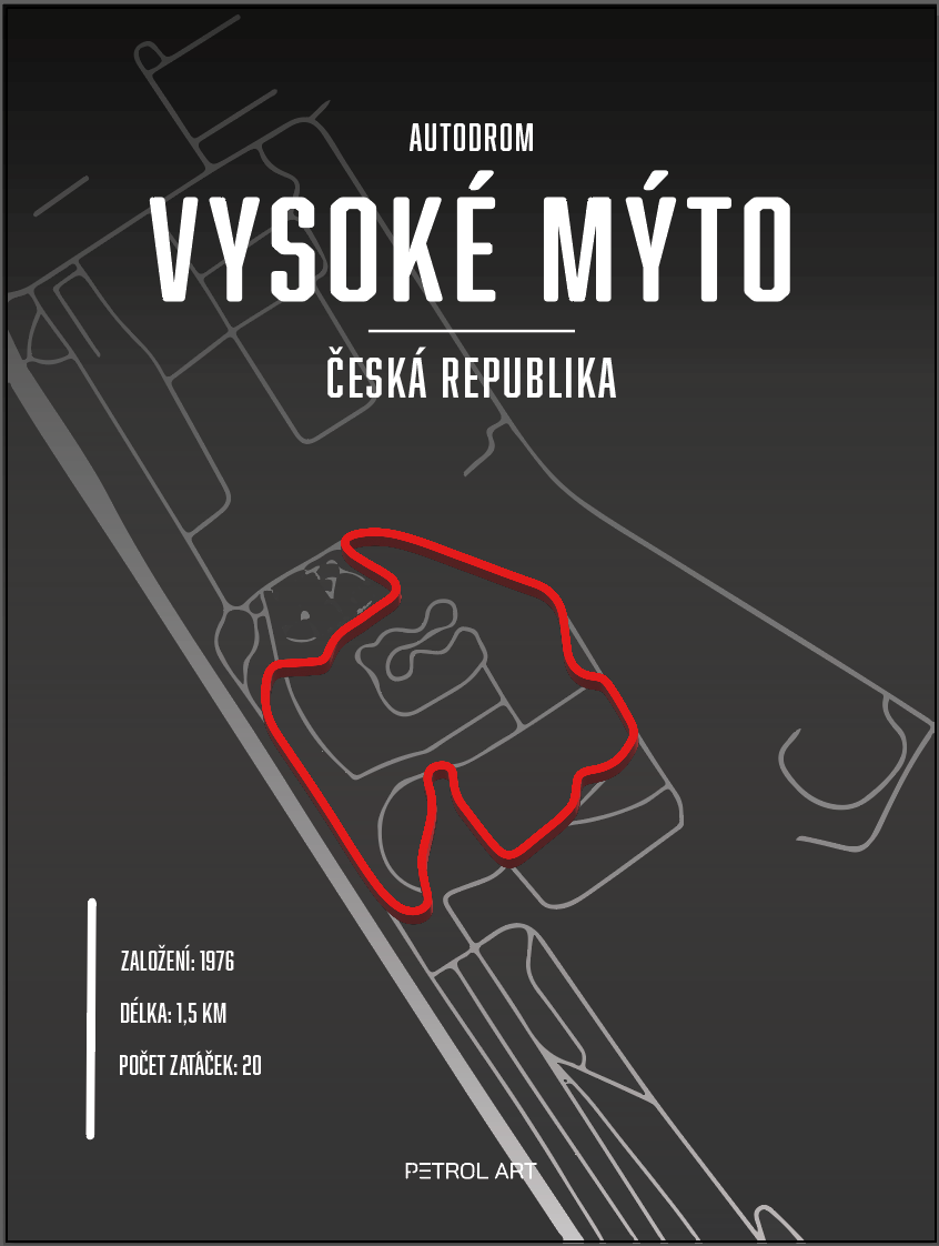 3D obraz autodrom Vysoké mýto
