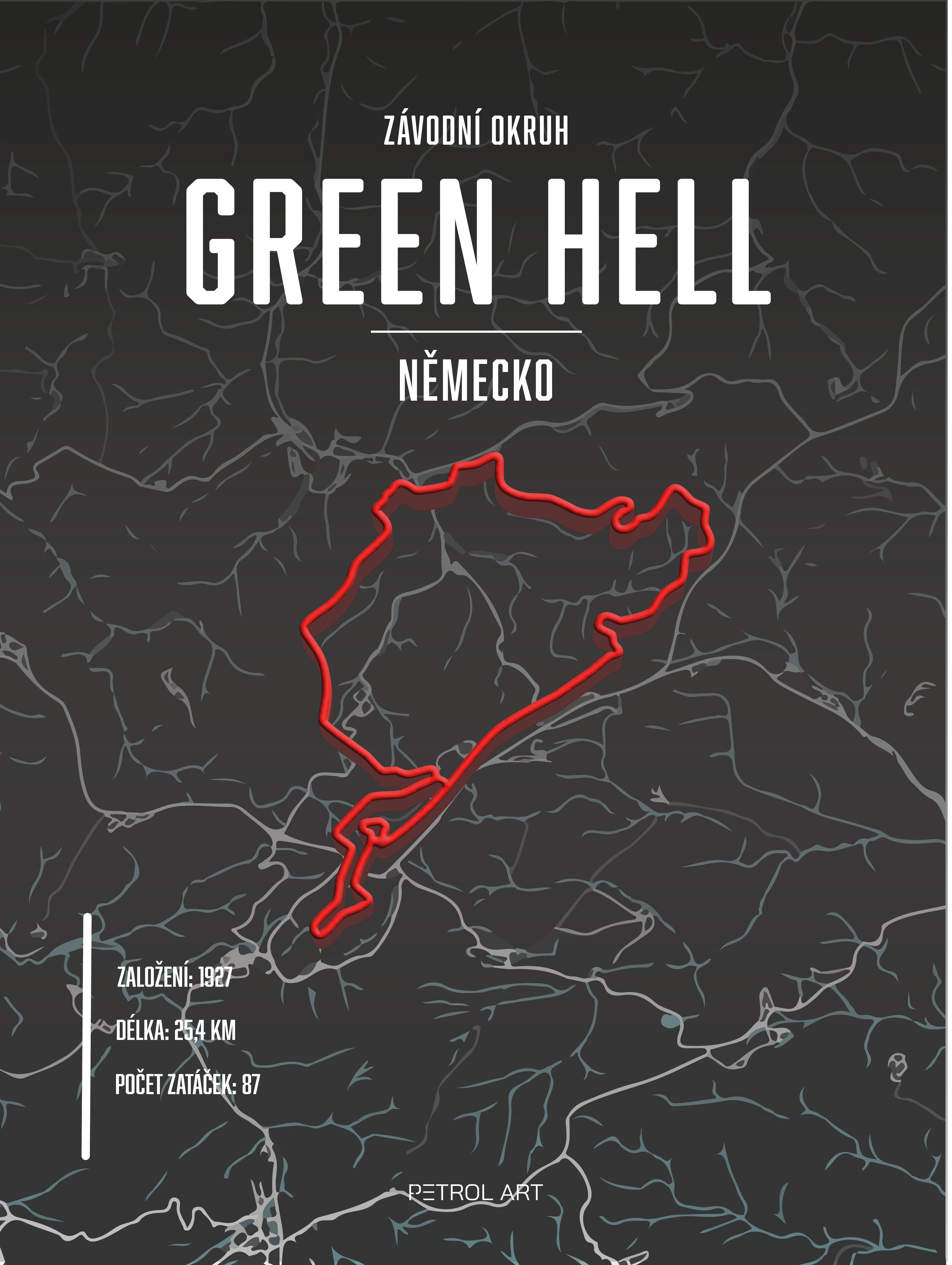 3D obraz Závodní okruh Green hell